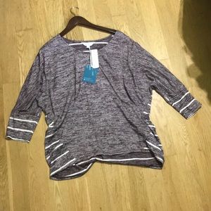 Market & Spruce - Ansell Scoop Neck. XL Burgundy